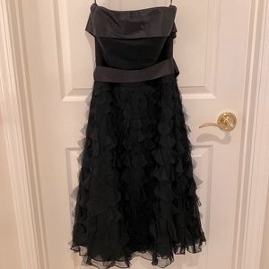 NWT White House Black Market Black Strapless Cocktail Dress Size 6